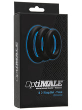 Lade das Bild in den Galerie-Viewer, 3-teiliges Penisring-Set - Dick- Schwarz