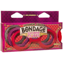 Lade das Bild in den Galerie-Viewer, Japanische Bondage Handschellen aus Silikon - rot