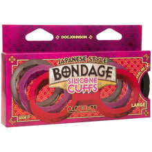 Lade das Bild in den Galerie-Viewer, Japanische Bondage Knöchelmanschetten aus Silikon - schwarz