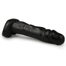 Lade das Bild in den Galerie-Viewer, All Black realistischer Dildo 22 cm - Schwarz