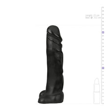 Lade das Bild in den Galerie-Viewer, All Black realistischer Dildo 22 cm - Schwarz