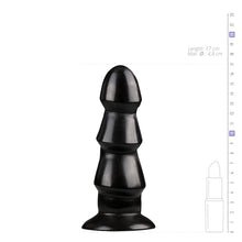 Lade das Bild in den Galerie-Viewer, Schwarzen Analdildo mit Rippen