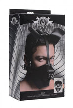 Lade das Bild in den Galerie-Viewer, Puppy Play Maske Mit Ballknebel - Schwarz