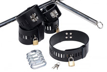 Lade das Bild in den Galerie-Viewer, Gefangengehalten im Metall Bodenpranger mit Dildo