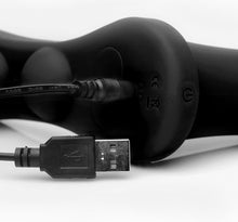 Lade das Bild in den Galerie-Viewer, Double Take - Vibrierender Doppel-Umschnalldildo - Schwarz