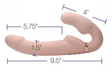 Lade das Bild in den Galerie-Viewer, Evoke Ergo-Fit aufblasbarer & vibrierender, trägerloser Strap-on - Hell