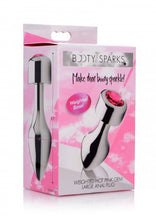 Lade das Bild in den Galerie-Viewer, Aluminium Butt Plug mit rosa Kristall - Groß
