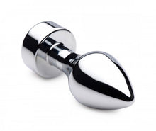 Lade das Bild in den Galerie-Viewer, Aluminium Butt Plug mit rosa Kristall - Medium