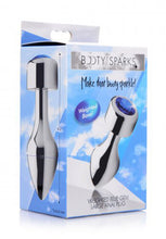 Lade das Bild in den Galerie-Viewer, Aluminium Butt Plug mit blauem Kristall - Groß