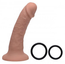 Lade das Bild in den Galerie-Viewer, Brazen Dildo aus Silikon mit Gurtzeug - 20 cm