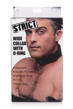 Lade das Bild in den Galerie-Viewer, Schwarzes veganes Halsband mit Ring