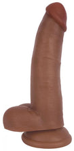 Lade das Bild in den Galerie-Viewer, 21 cm Realistischer Dildo mit Hodensack - Braun