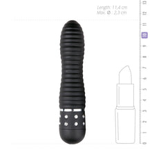 Lade das Bild in den Galerie-Viewer, EasyToys Mini-Vibrator geriffelt in Schwarz