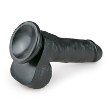 Lade das Bild in den Galerie-Viewer, Realistischer schwarzer Dildo - 17,5 cm