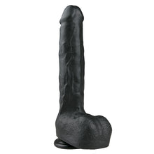 Lade das Bild in den Galerie-Viewer, Realistischer schwarzer Dildo - 29,5 cm