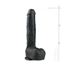 Lade das Bild in den Galerie-Viewer, Realistischer schwarzer Dildo - 29,5 cm