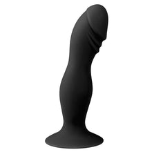 Lade das Bild in den Galerie-Viewer, Schwarzer Saugnapfdildo aus Silikon