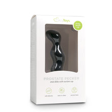 Lade das Bild in den Galerie-Viewer, Ribbed Black Silicone Dildo