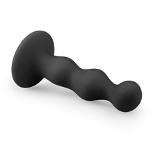 Lade das Bild in den Galerie-Viewer, Ribbed Black Silicone Dildo