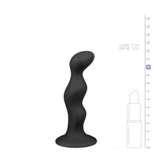 Lade das Bild in den Galerie-Viewer, Ribbed Black Silicone Dildo