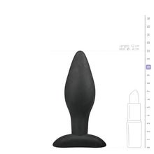 Lade das Bild in den Galerie-Viewer, Schwarzer Silikon-Analplug, mittlere Größe