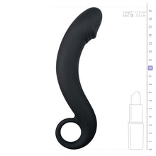 Lade das Bild in den Galerie-Viewer, Schwarzer Prostata-Dildo aus Silikon