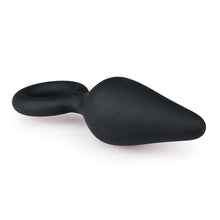 Lade das Bild in den Galerie-Viewer, Schwarzer Buttplug mit Zugring - Groß
