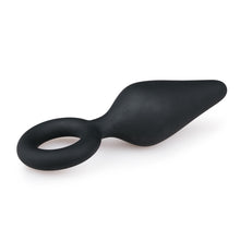 Lade das Bild in den Galerie-Viewer, Schwarzer Buttplug mit Zugring - Groß
