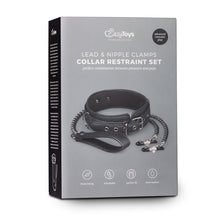 Lade das Bild in den Galerie-Viewer, Lederhalsband mit Nippelketten