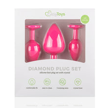 Lade das Bild in den Galerie-Viewer, Analplug aus Silikon mit Diamant - pink
