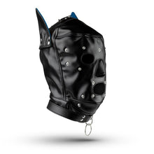 Lade das Bild in den Galerie-Viewer, Hundemaske - Schwarz/Blau