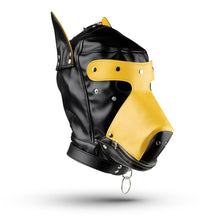 Lade das Bild in den Galerie-Viewer, Hundemaske - Schwarz/Gelb