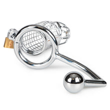 Lade das Bild in den Galerie-Viewer, Penis-Käfig aus Metall mit Analhaken