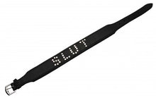 Lade das Bild in den Galerie-Viewer, Halsband aus Leder mit SLUT-Schriftzug (aus Nieten)