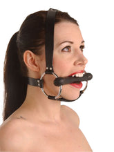 Lade das Bild in den Galerie-Viewer, Strict Leather Locking Silicone Trainer Gag