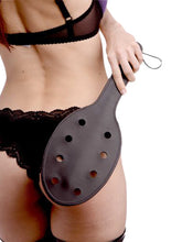 Lade das Bild in den Galerie-Viewer, Strict Leather Abgerundetes Paddle mit Löchern