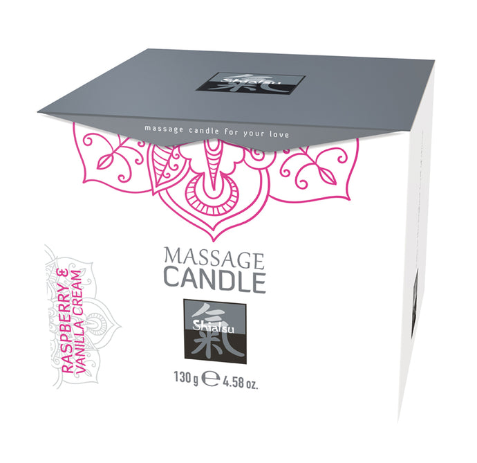 Massagekerze - Himbeer- und Vanille-Creme