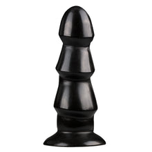 Lade das Bild in den Galerie-Viewer, Schwarzen Analdildo mit Rippen
