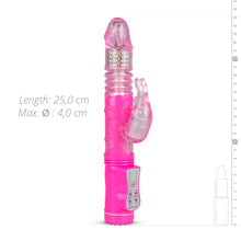 Lade das Bild in den Galerie-Viewer, EasyToys Stoßender Hasen-Vibrator - Rosa

