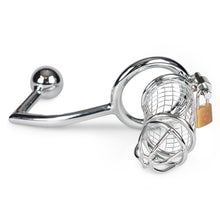 Lade das Bild in den Galerie-Viewer, Penis-Käfig aus Metall mit Analhaken
